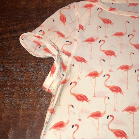 Kate spade flamingo pink short sleeve blouse 12 - Picture 5 of 9
